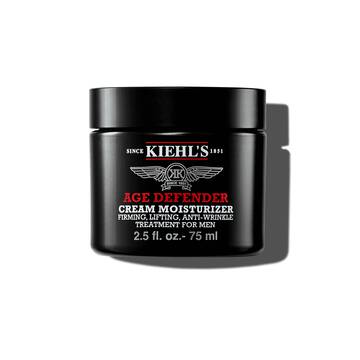 En 50 ml krukke med Kiehl's Age Defender Cream Moisturizer mod en hvid baggrund.