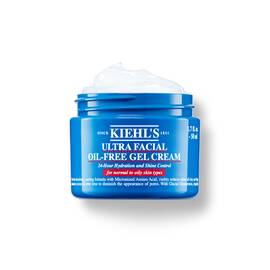 En 50 ml krukke med Kiehl's Ultra Facial Oil-Free Gel Cream mod en hvid baggrund.