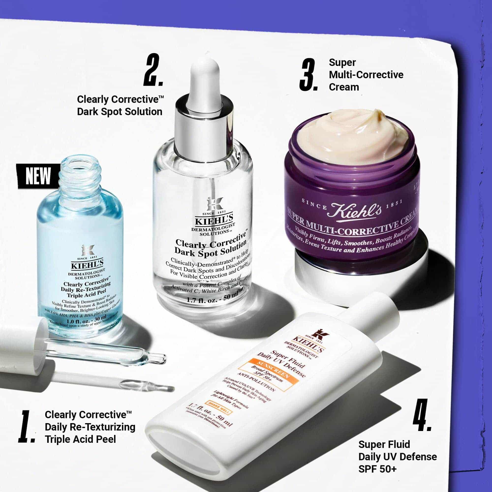 Trins hudplejerutine med Clearly Corrective Dark Spot Solution.