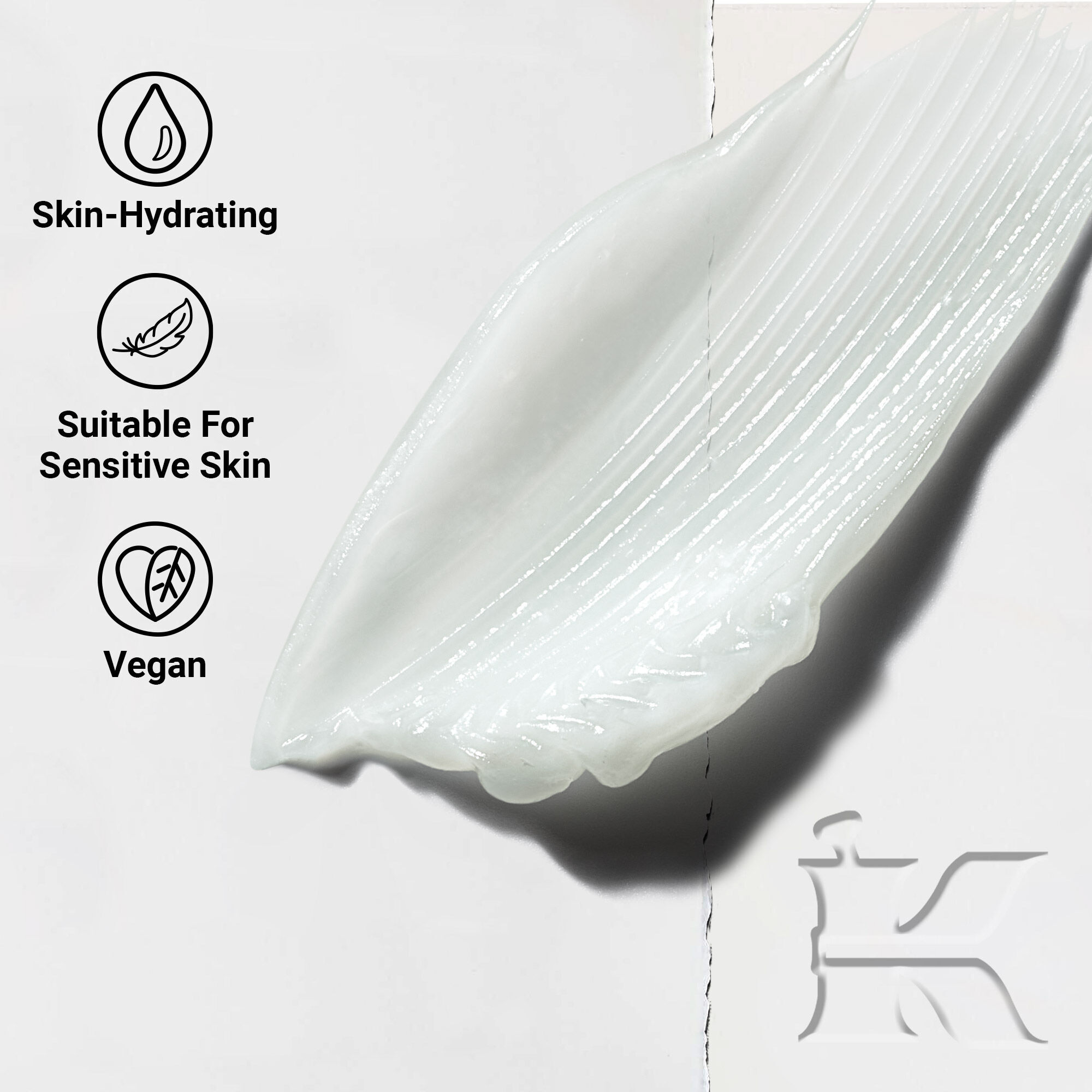 Taetbillede af Lip Balm #1-konsistens, der viser en cremet, fugtgivende formel designet til at fugte laeberne.