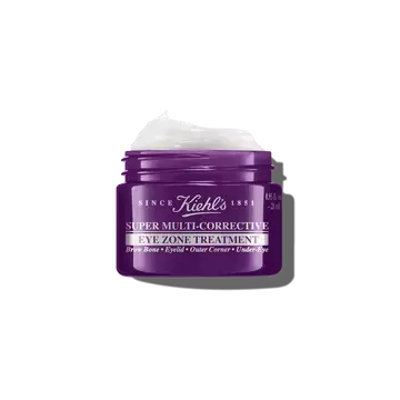 Foto af åben krukke med Kiehl's Super Multi-Corrective Eye Zone Treatment