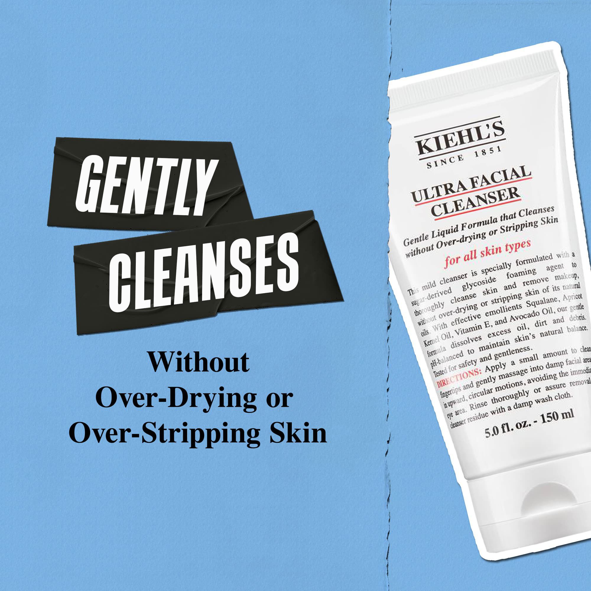 Kiehl's Ultra Facial Cleanser renser blidt uden at udtørre eller fjerne hudens naturlige olier
