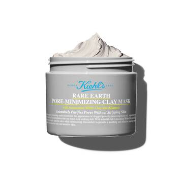 Foto af åben krukke med Kiehl's Rare Earth Cleansing Masque