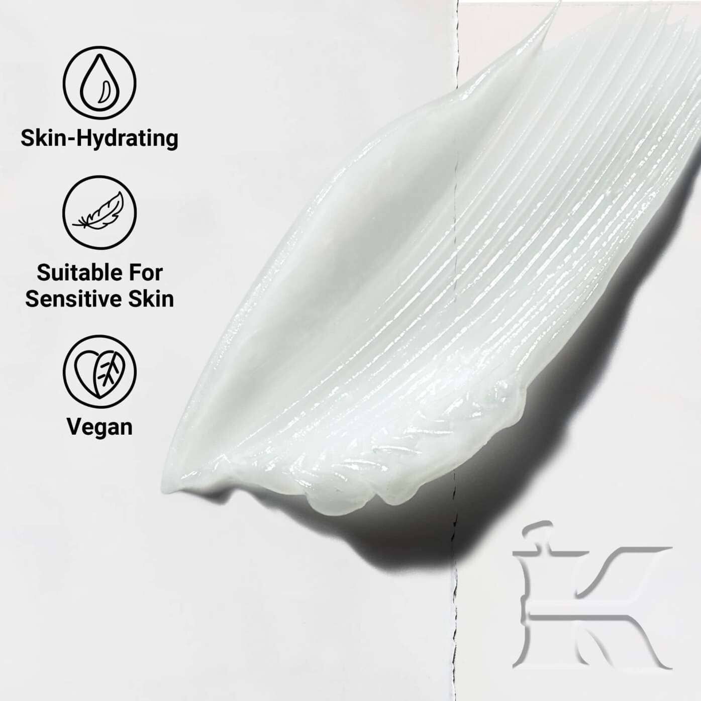 Taetbillede af Lip Balm #1-konsistens, der viser en cremet, fugtgivende formel designet til at fugte laeberne.