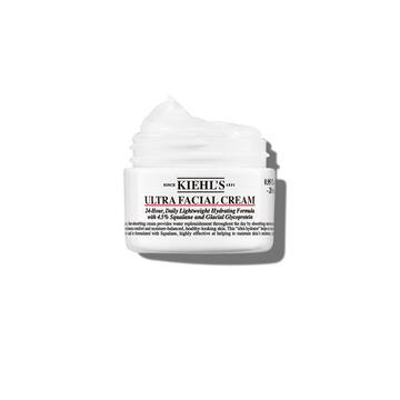 Foto af åben krukke med Kiehl's Ultra Facial Cream