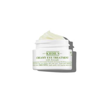 Foto af åben krukke med Kiehl's Creamy Eye Treatment with Avocado