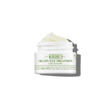 Foto af åben krukke med Kiehl's Creamy Eye Treatment with Avocado