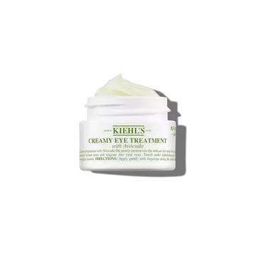 Foto af åben krukke med Kiehl's Creamy Eye Treatment with Avocado