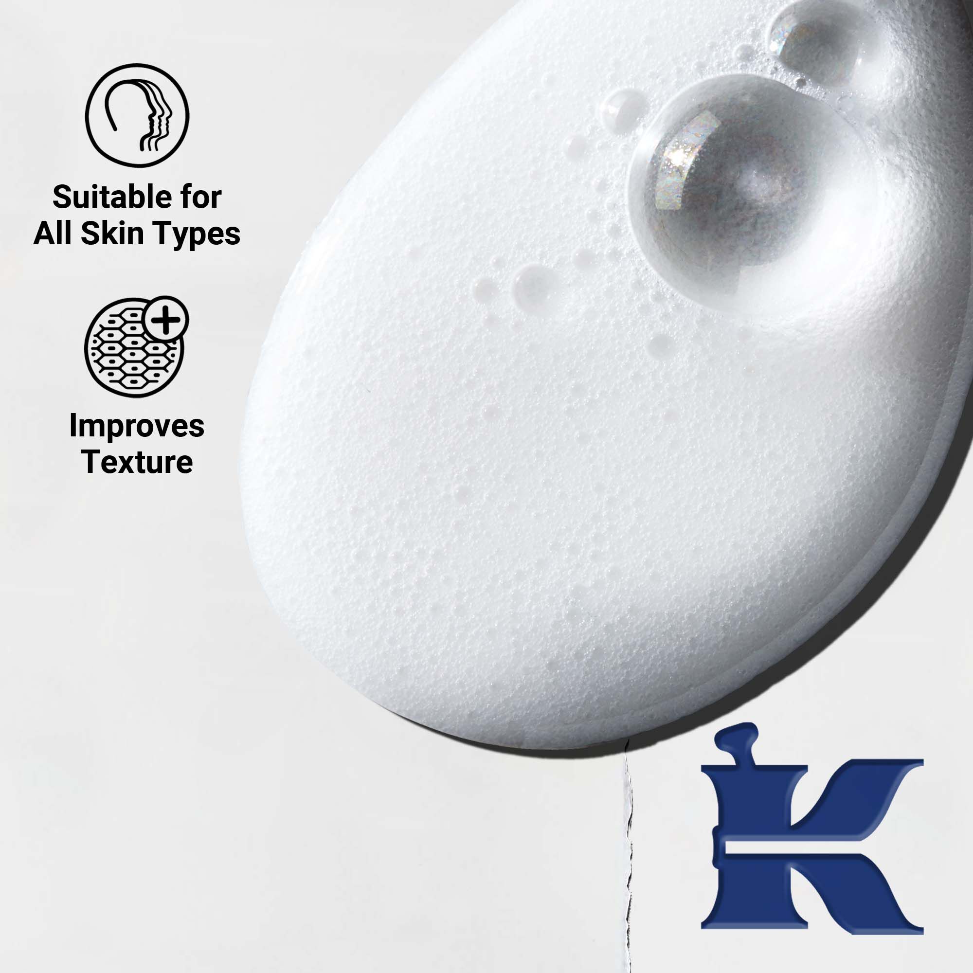 Taetbillede af Body Fuel-konsistens; cremet, fugtgivende formel til hud, hår og hovedbund.