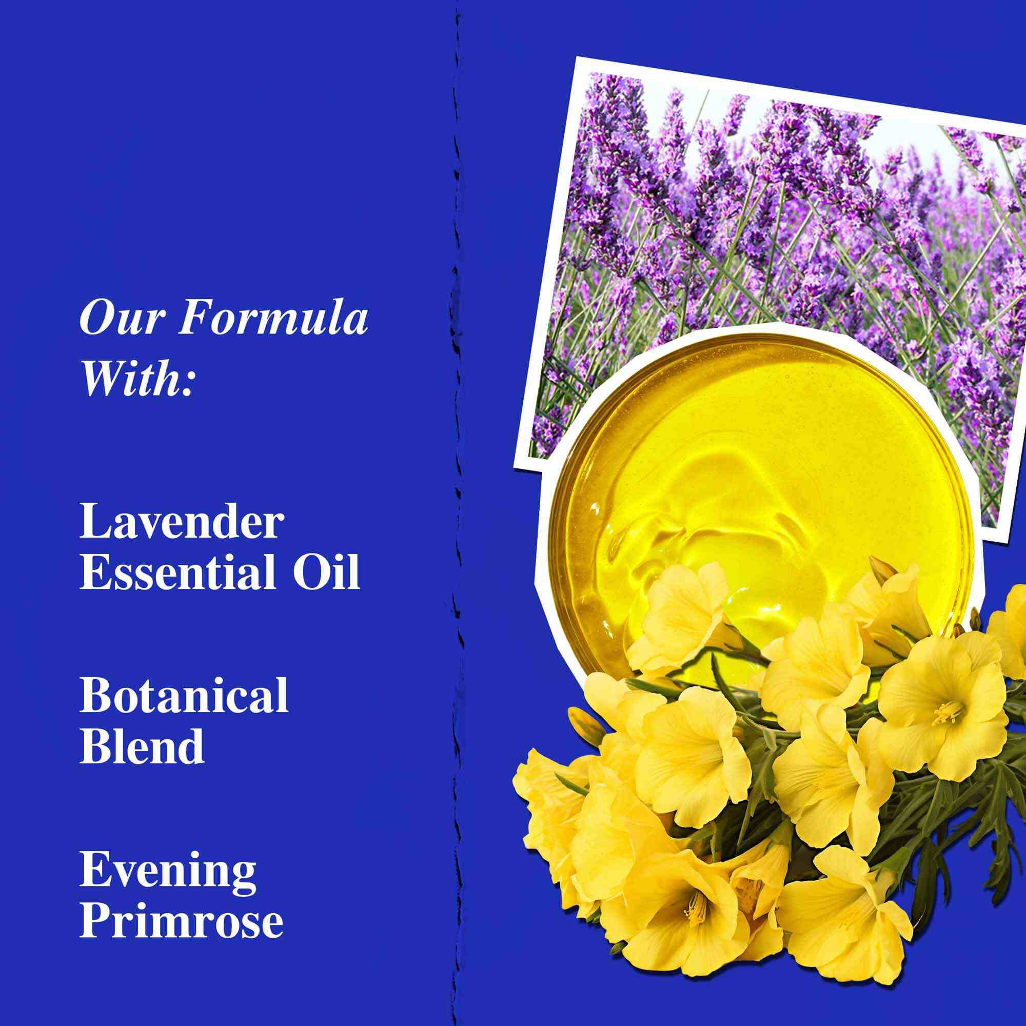 Nøgleingredienser i Midnight Recovery Concentrate, der fremhaever lavendelolie, kaempenatlysolie og squalan.