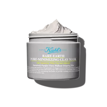 Foto af åben krukke med Kiehl's Rare Earth Cleansing Masque